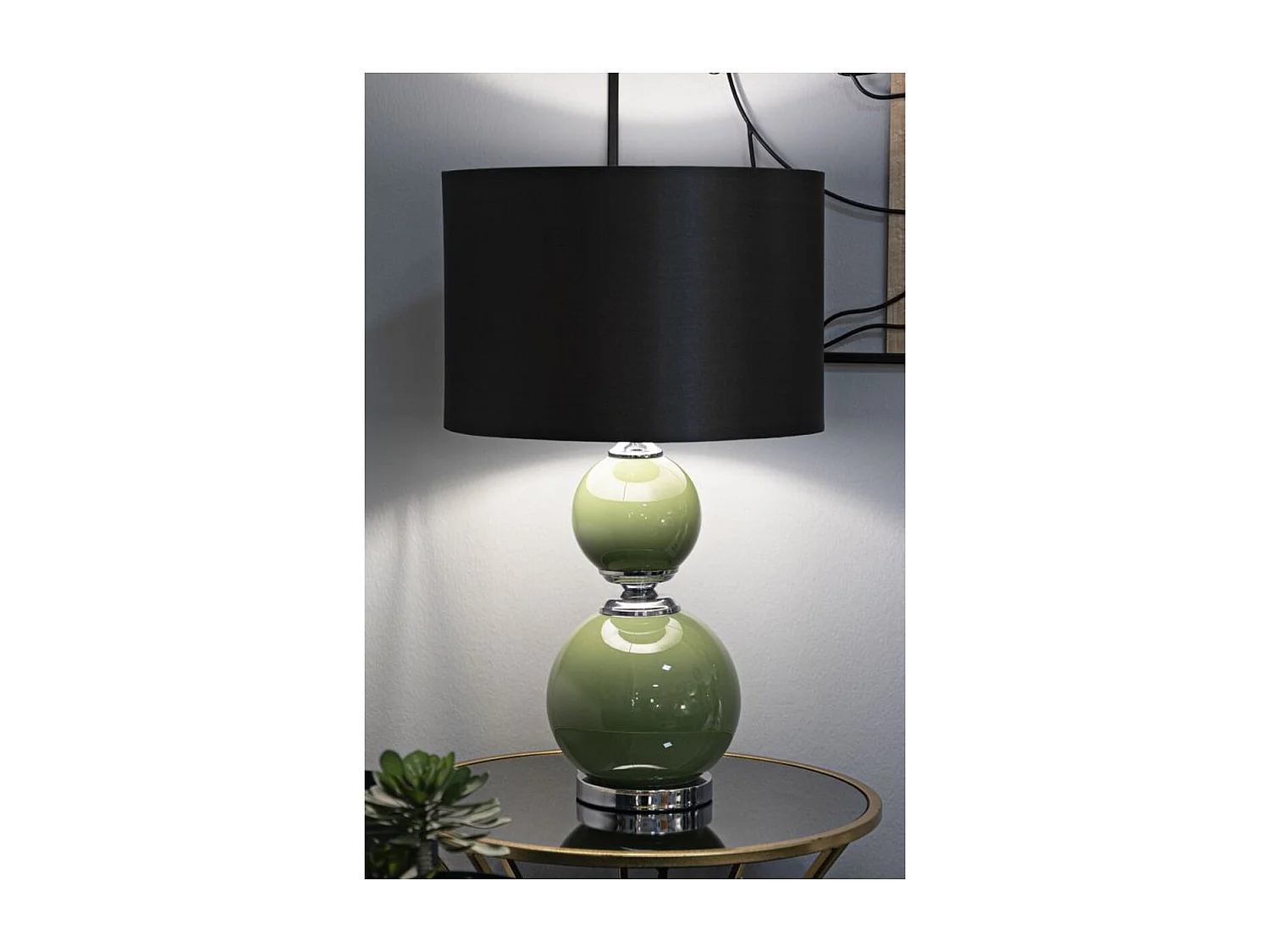 Lampa Stołowa MF177, Zielony, 38x38x65 cm, Seven Design