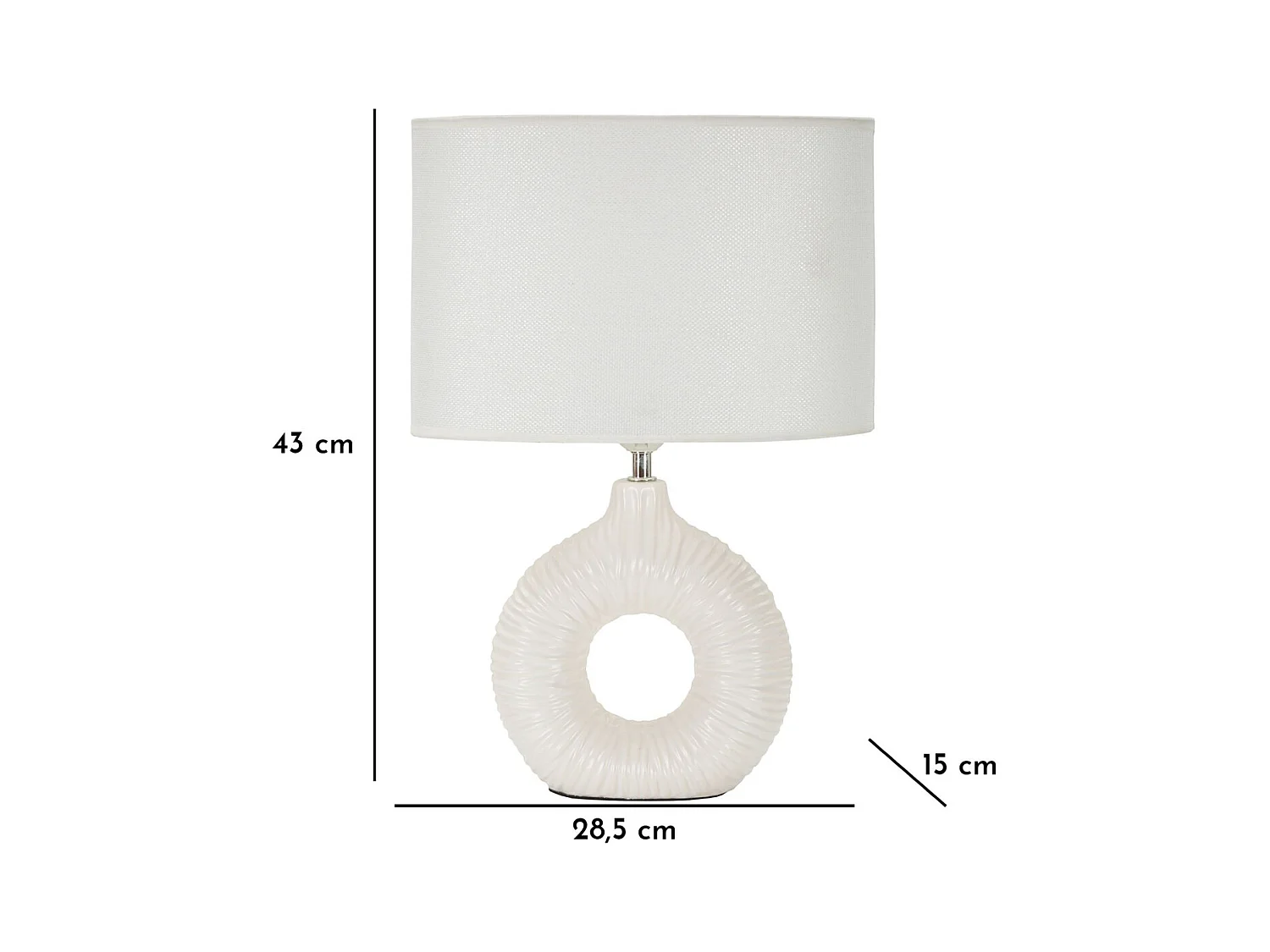 Candeeiro de Mesa MF93, Branco, 28,5x15x43 cm, Epikasa