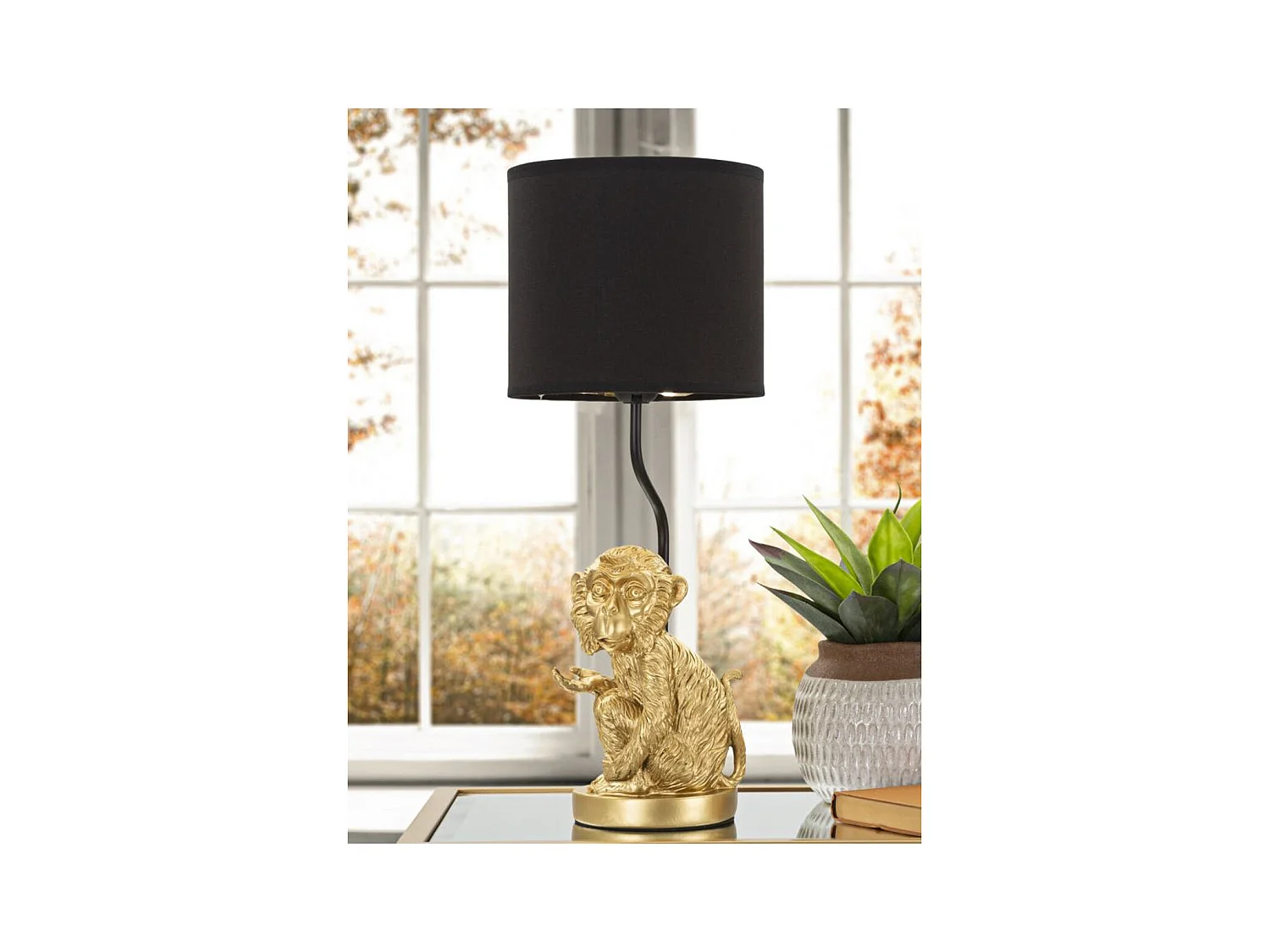 Lampa Stołowa Małpa 6, Czarny, 20x20x51,5 cm, Epikasa