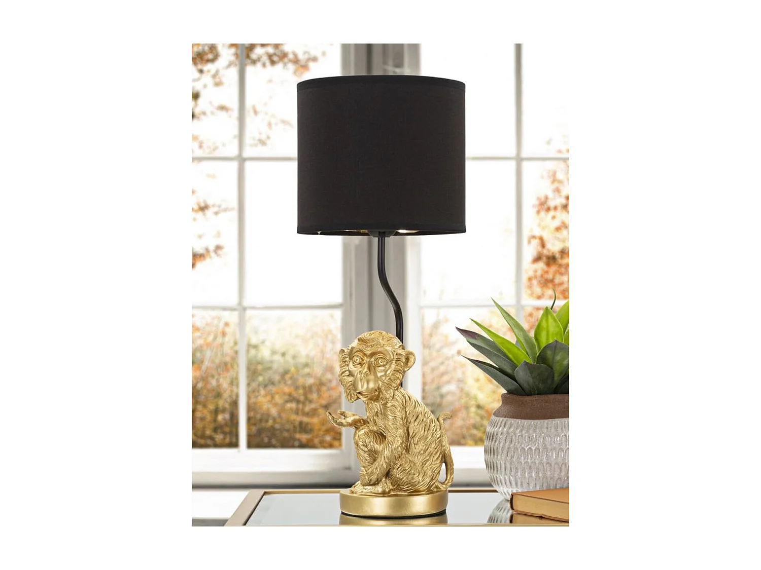 Lampa Stołowa Małpa 6, Czarny, 20x20x51,5 cm, Seven Design