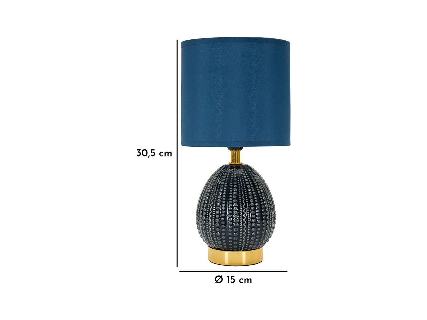 Lampe à Poser MF100, Bleu, 15x15x30,5 cm, Epikasa