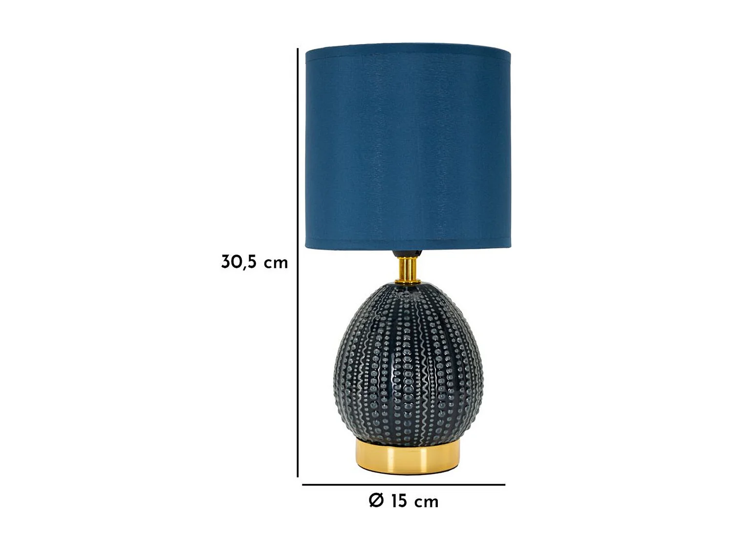 Lampa Stołowa MF100, Niebieski, 15x15x30,5 cm, Seven Design
