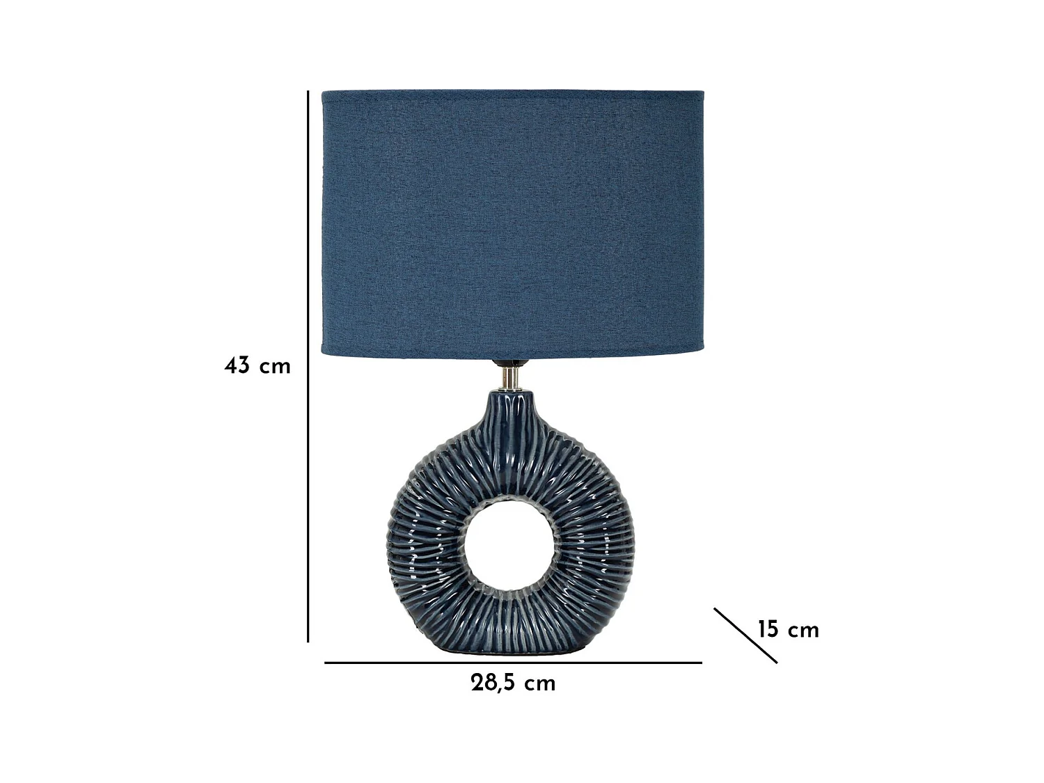 Lampa Stołowa MF92, Niebieski, 28,5x15x43 cm, Epikasa