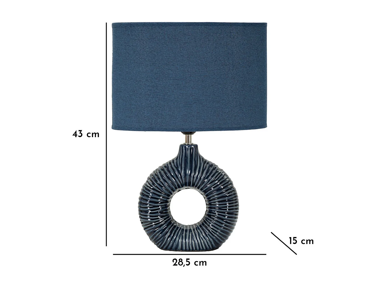 Lampa Stołowa MF92, Niebieski, 28,5x15x43 cm, Seven Design