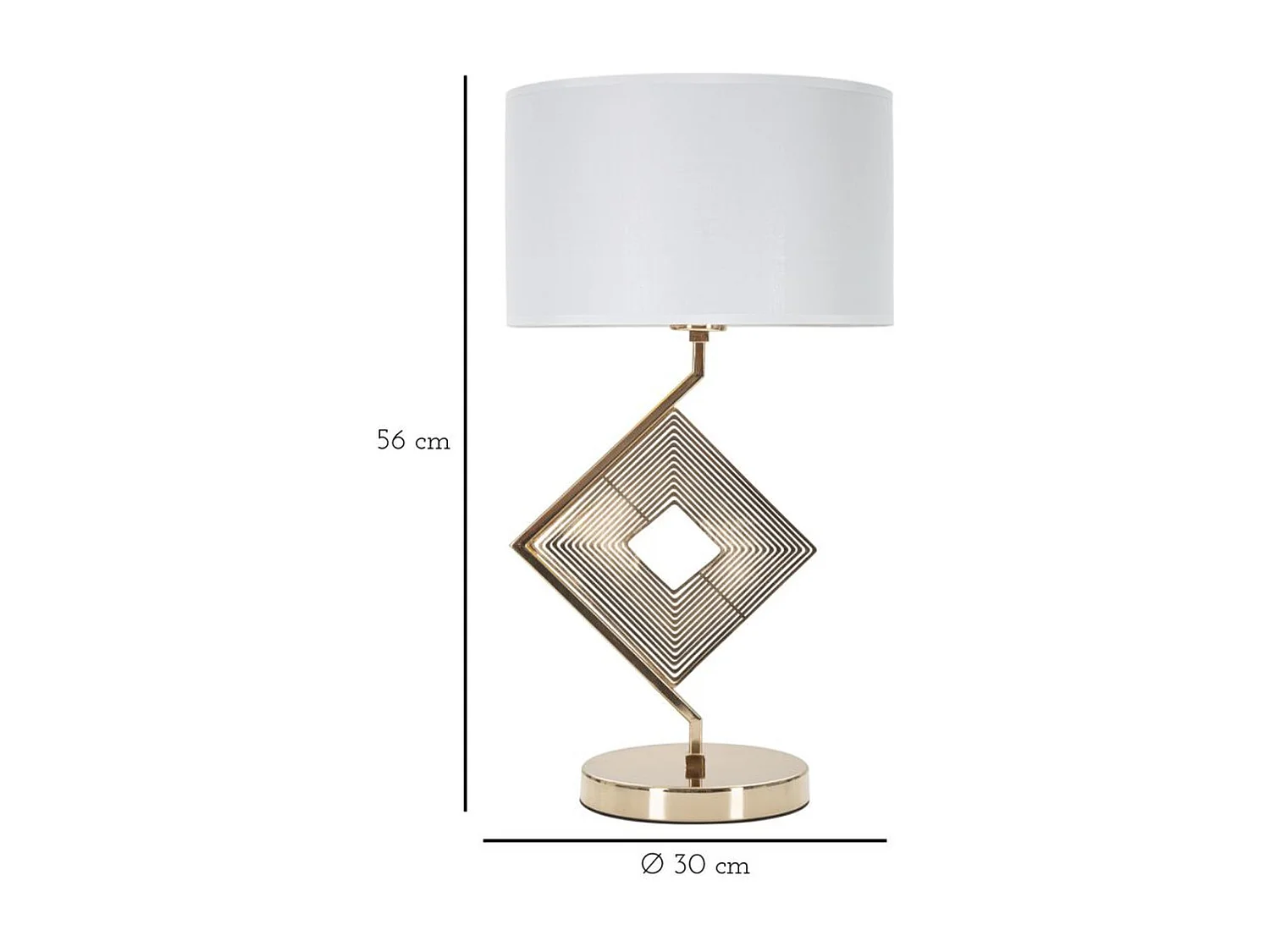 Tafellamp MF144, Goud, 30x30x56 cm, Epikasa