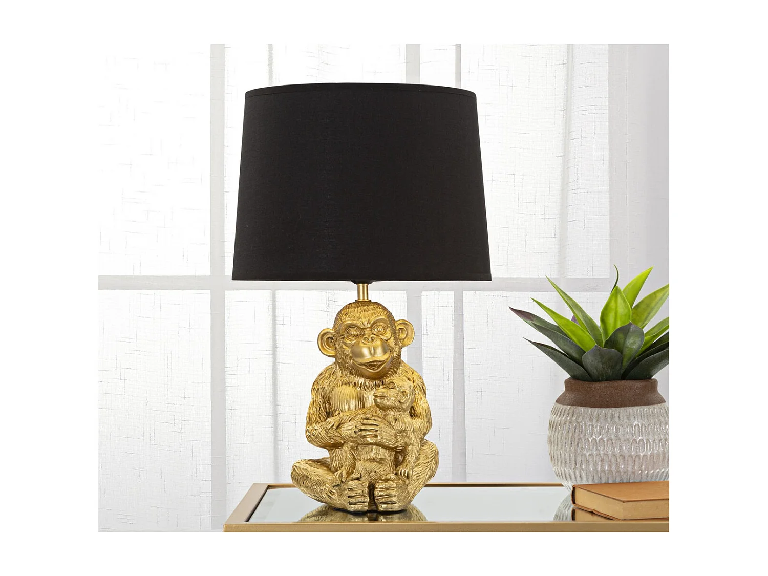 Lampa Stołowa Małpa 7, Czarny, 30x30x49 cm, Seven Design