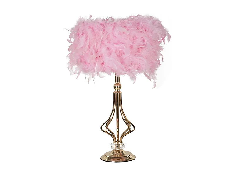 Lampada da Tavolo Piume 6, Rosa, 25x25x54 cm, Epikasa
