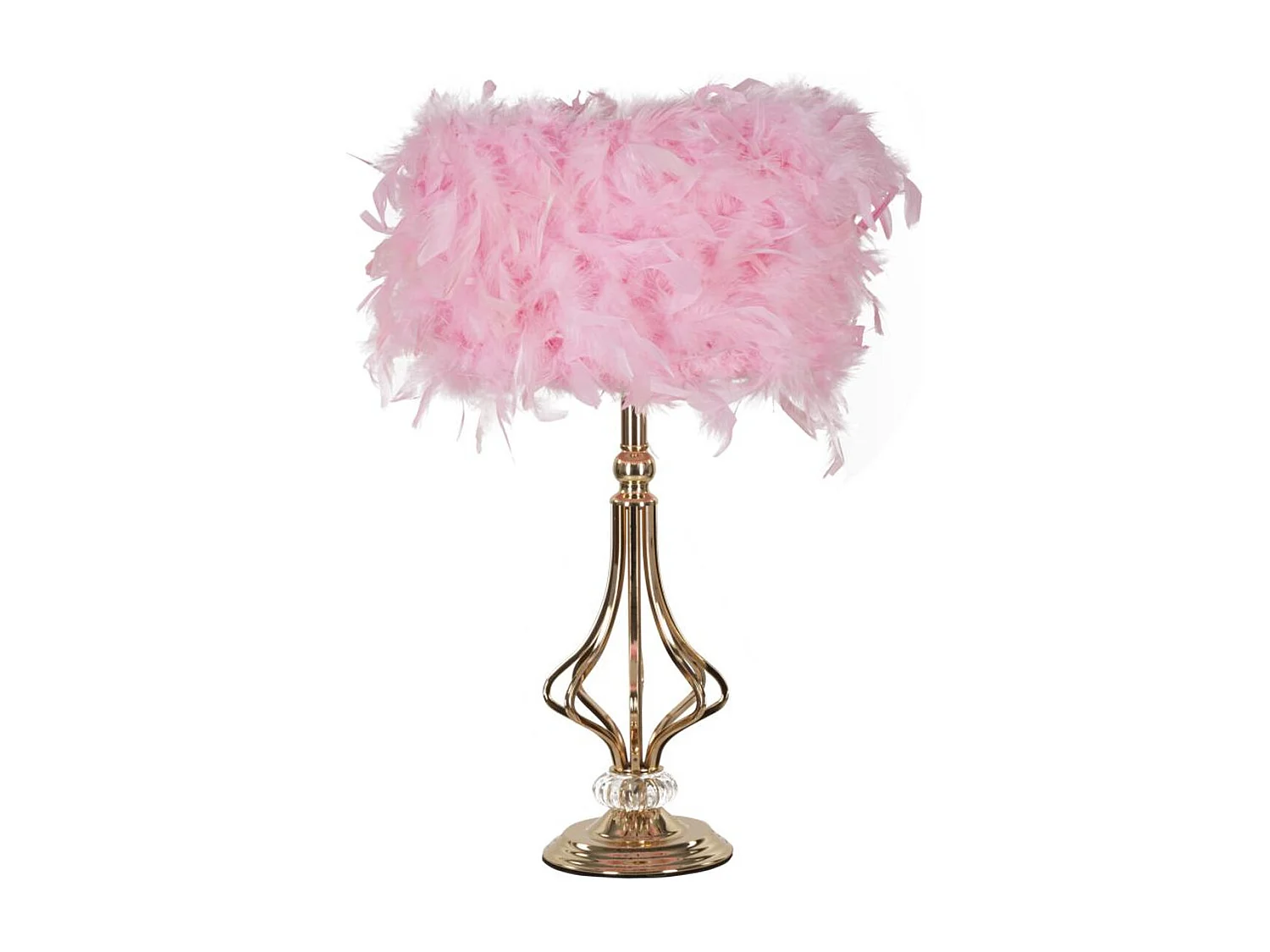Lampa Stołowa Pióra 6, Różowy, 25x25x54 cm, Seven Design