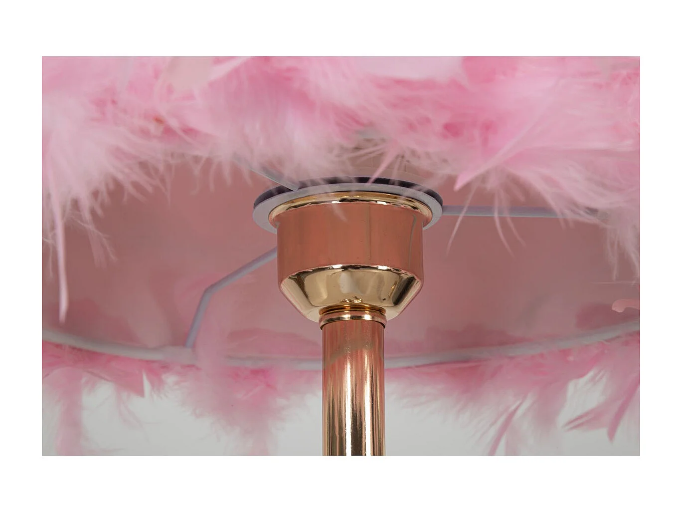 Lampa Stołowa Pióra 6, Różowy, 25x25x54 cm, Seven Design