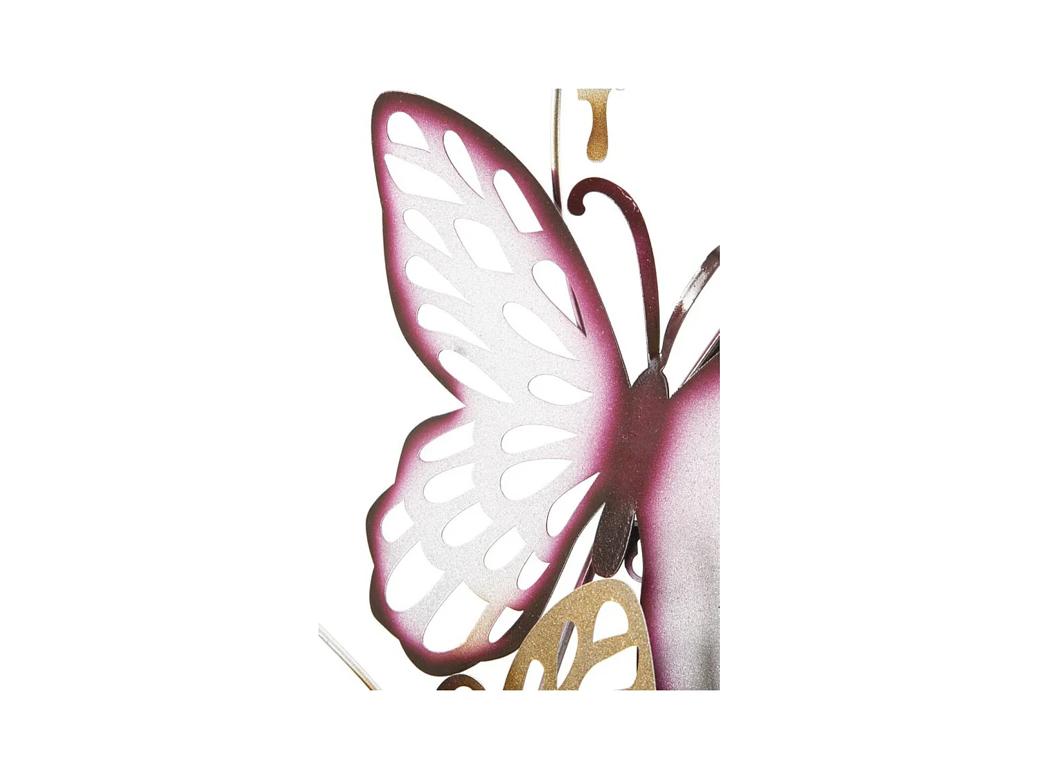 3D Metalen Decoratie Vlinder 11, Veelkleurig, 59,5x4x115 cm, Epikasa