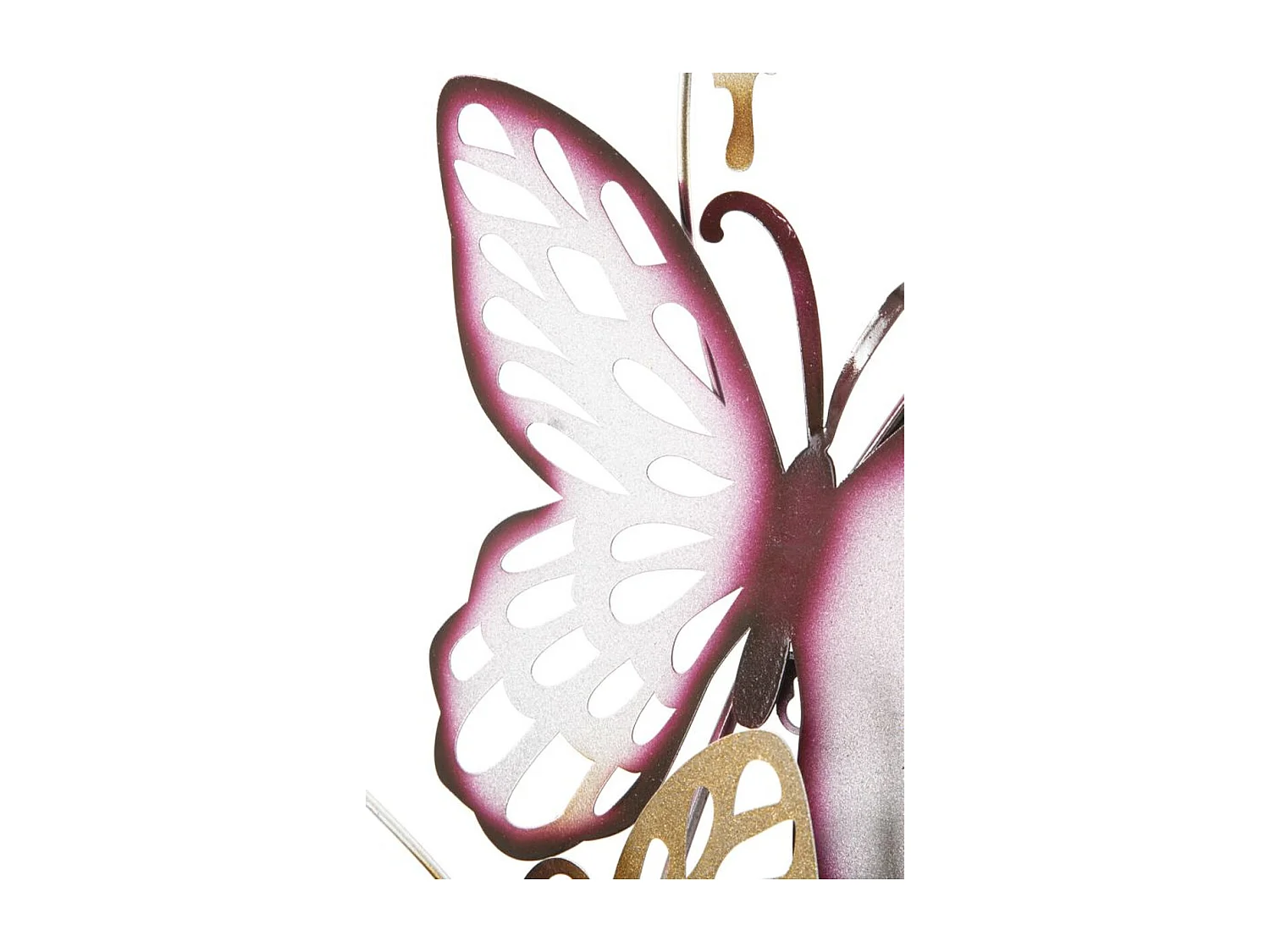 Decoração de Metal 3D Borboleta 11, Multicolorido, 59,5x4x115 cm, Seven Design