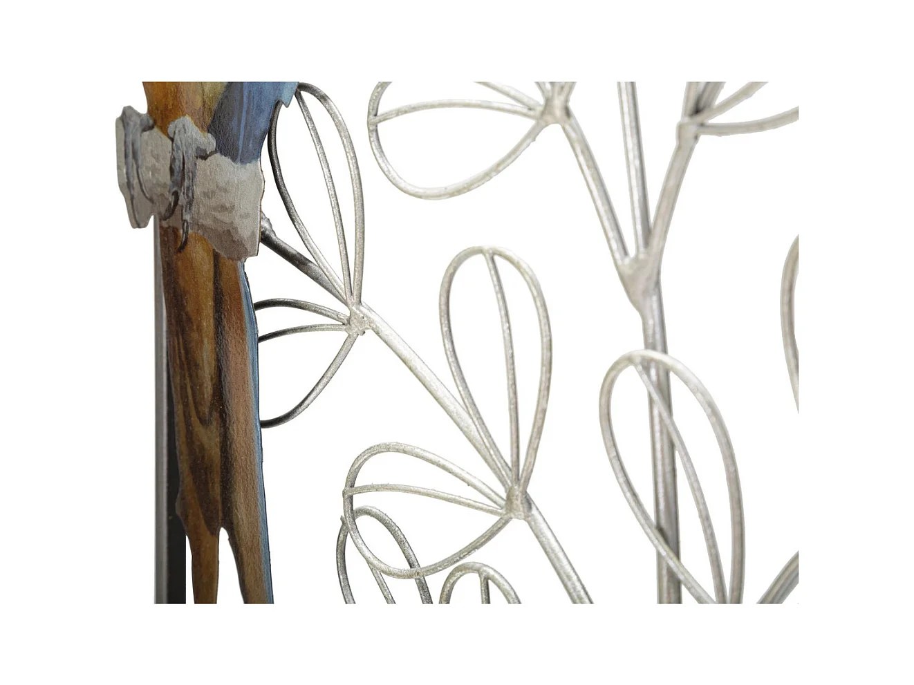 3D Metalen Decoratie Papegaai, Veelkleurig, 28,6x2,5x74,3 cm, Epikasa