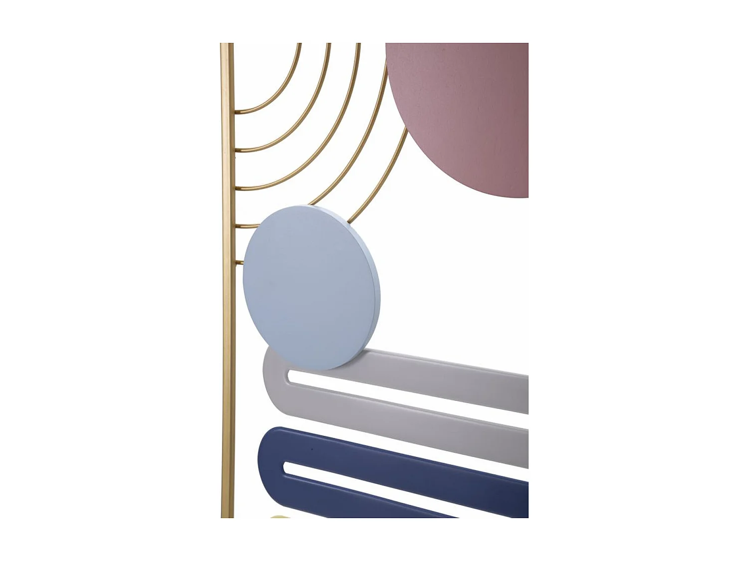 Décoration en Métal et Bois Géométrique 11, Multicouleur, 37,5x2x84 cm, Seven Design