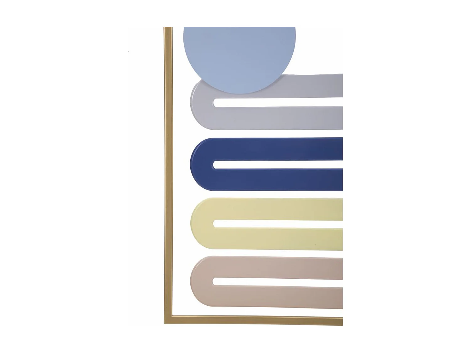 Décoration en Métal et Bois Géométrique 11, Multicouleur, 37,5x2x84 cm, Seven Design