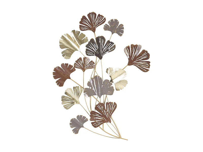 3D Metalen Decoratie Blad 25, Veelkleurig, 69,5x5,5x92 cm, Epikasa