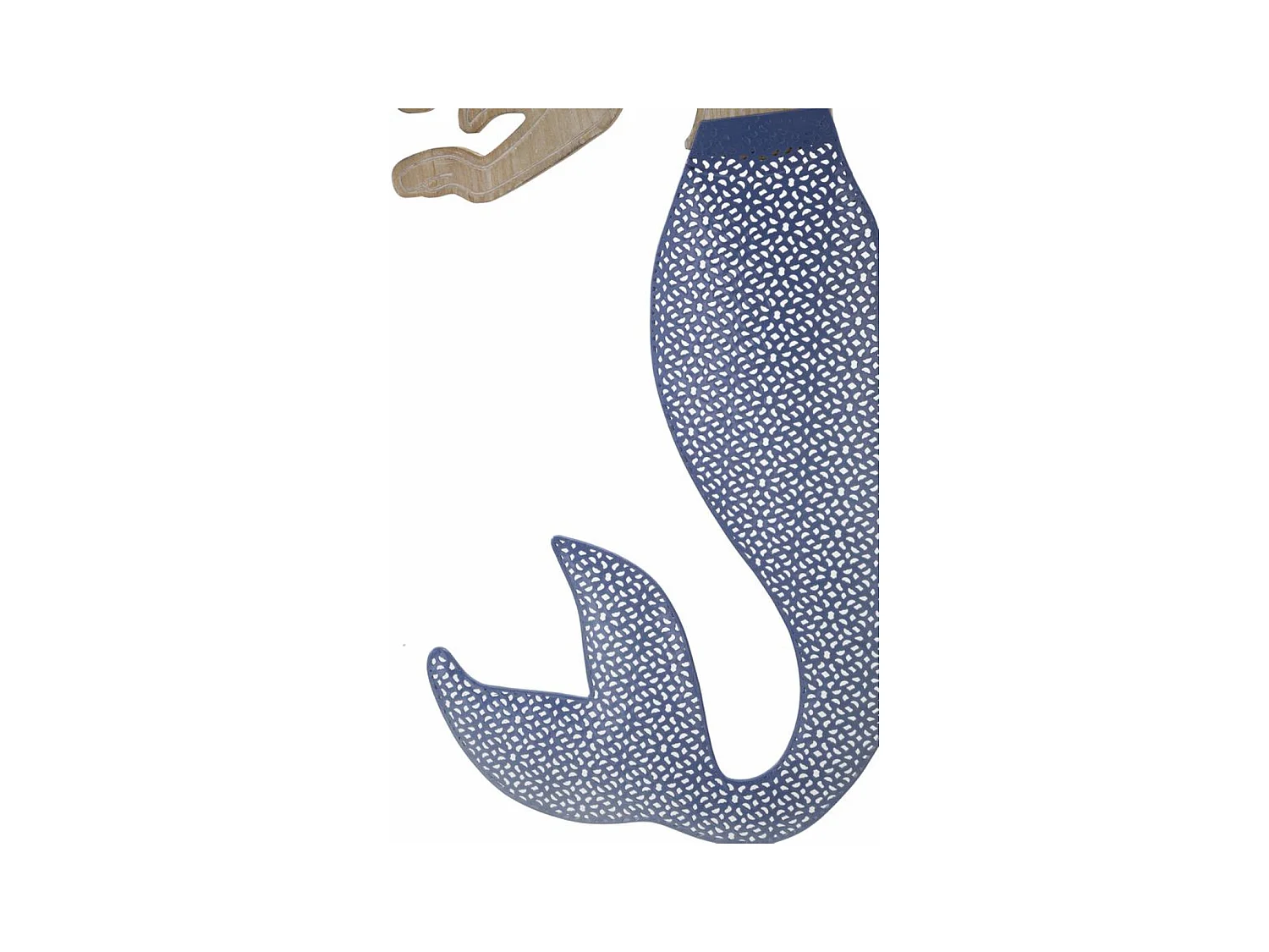 Dekoracja z Metalu i Drewna Mała Syrenka, Wielokolorowy, 30,5x2x60 cm, Epikasa