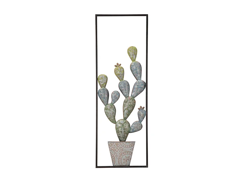 3D Metalen Decoratie Cactus 3, Groen, 31x2,5x90 cm, Seven Design