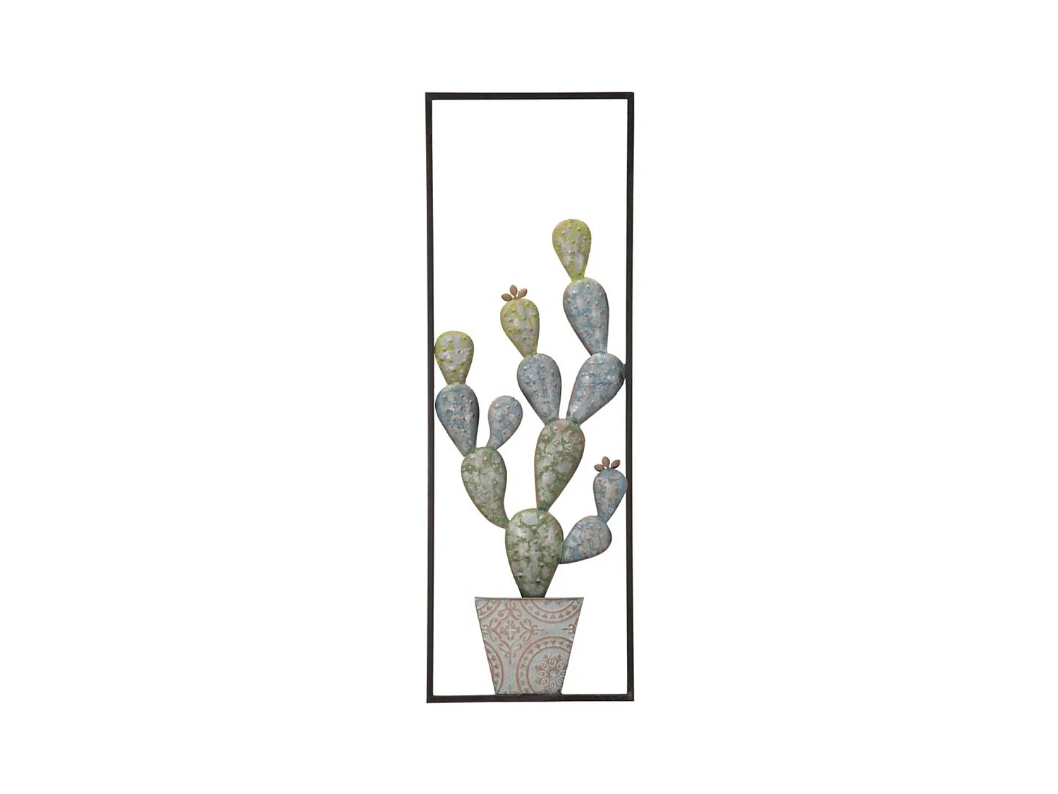 3D Metalen Decoratie Cactus 3, Groen, 31x2,5x90 cm, Seven Design