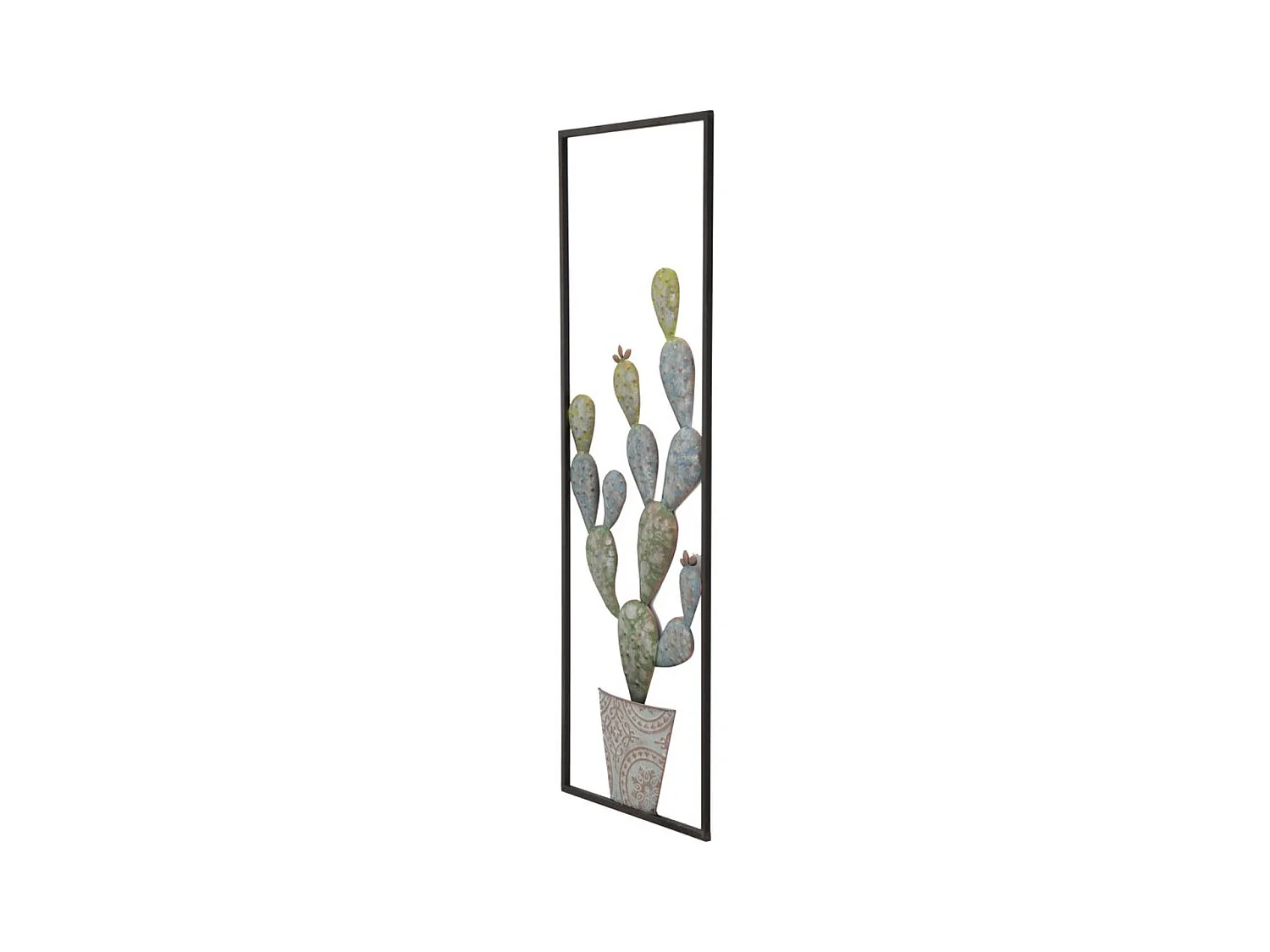 3D Metalen Decoratie Cactus 3, Groen, 31x2,5x90 cm, Seven Design
