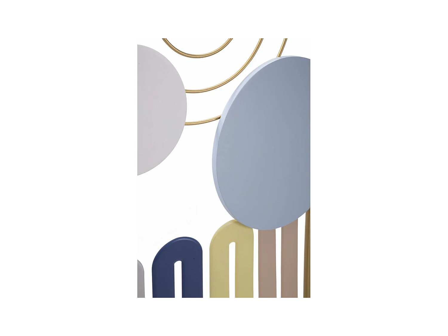 Dekoracja z Metalu i Drewna Geometryczny 10, Wielokolorowy, 37x2x84 cm, Epikasa