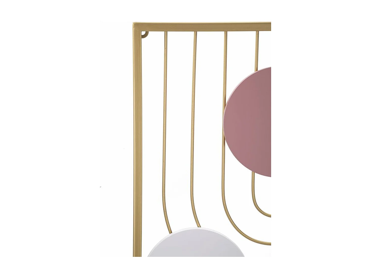 Decoração em Metal e Madeira Geométrico 10, Multicolorido, 37x2x84 cm, Seven Design