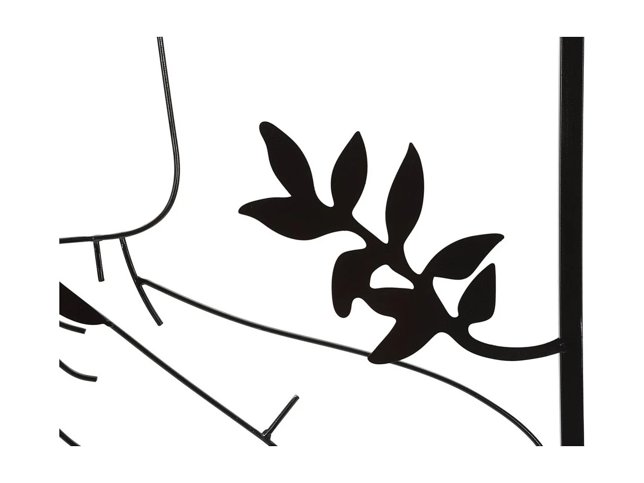 Metalen Decoratie Gezicht 5, Zwart, 60x1x80 cm, Epikasa