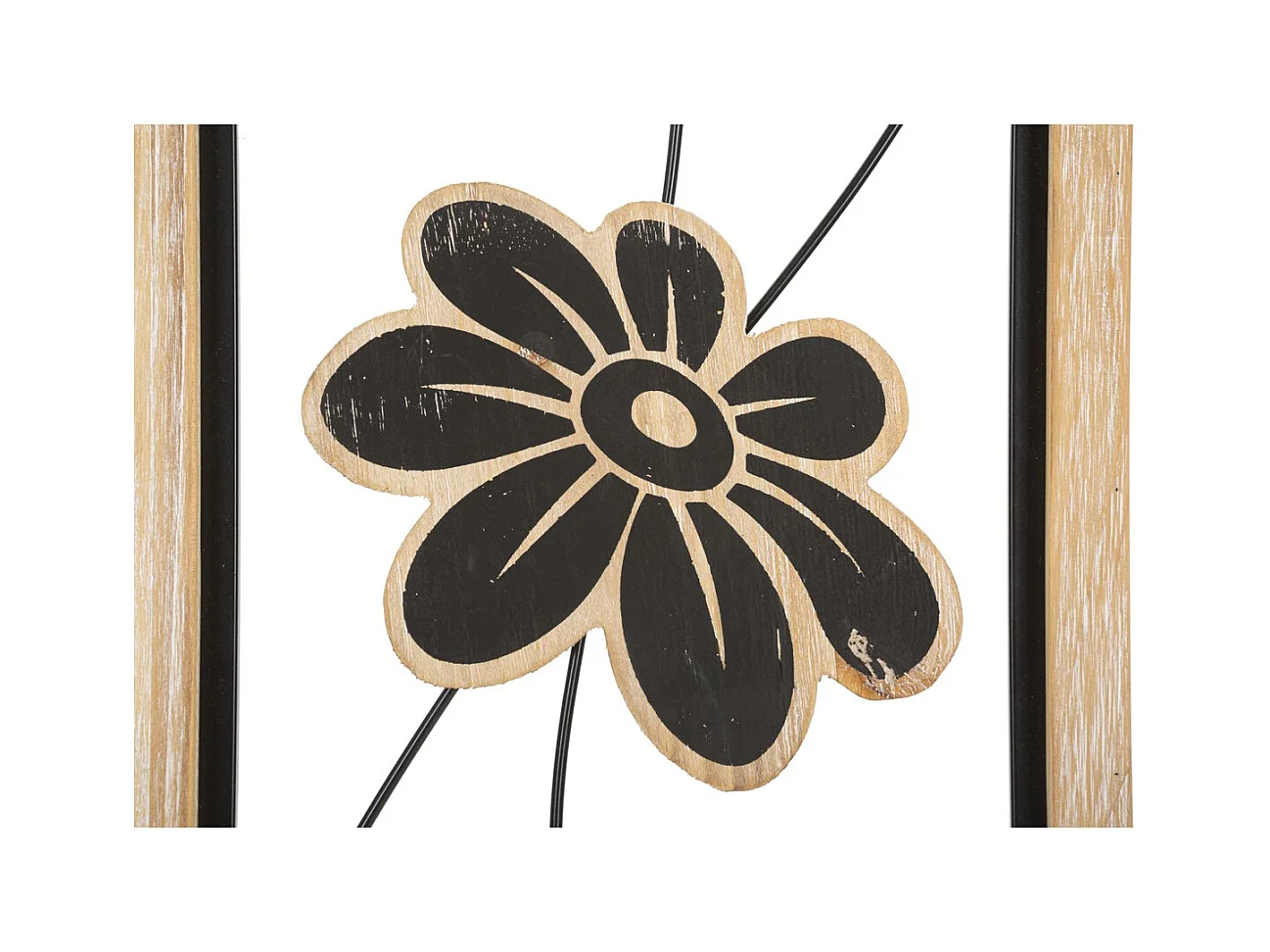 Metalowa Dekoracja 3D Kwiaty 47, Brązowy, 26x2,5x60 cm, Epikasa