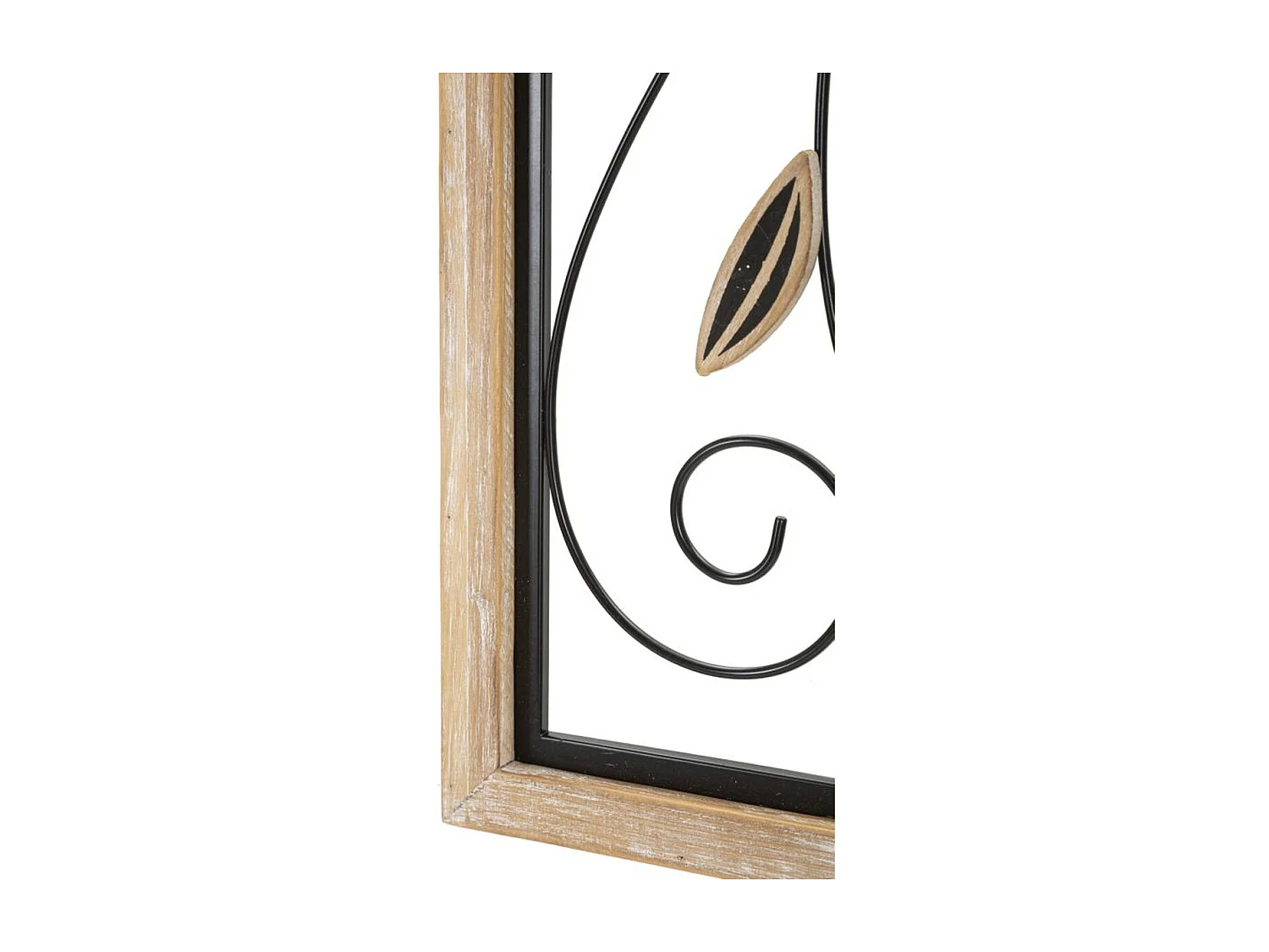 Décoration 3D en Métal Fleurs 47, Marron, 26x2,5x60 cm, Seven Design