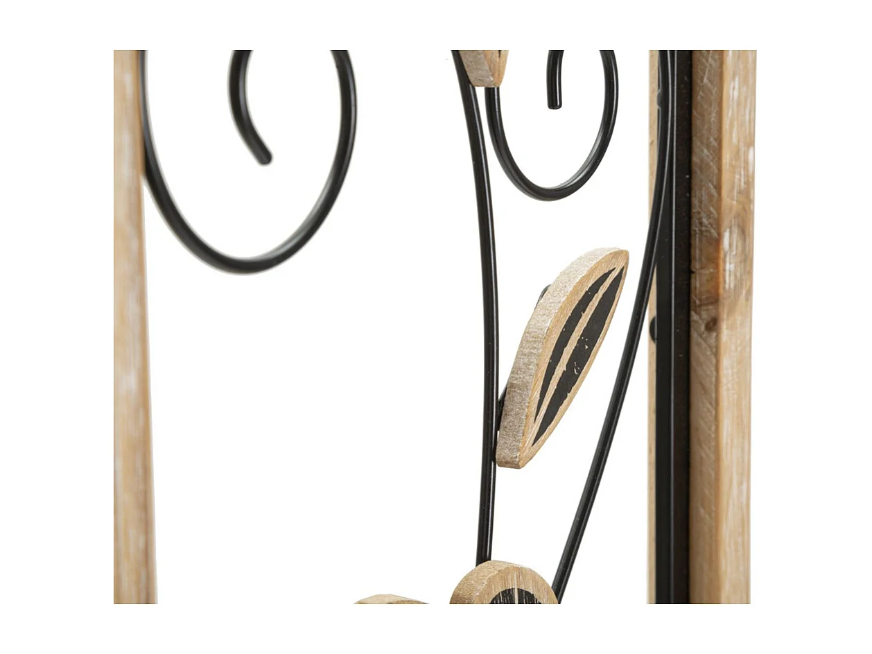 Décoration 3D en Métal Fleurs 47, Marron, 26x2,5x60 cm, Seven Design