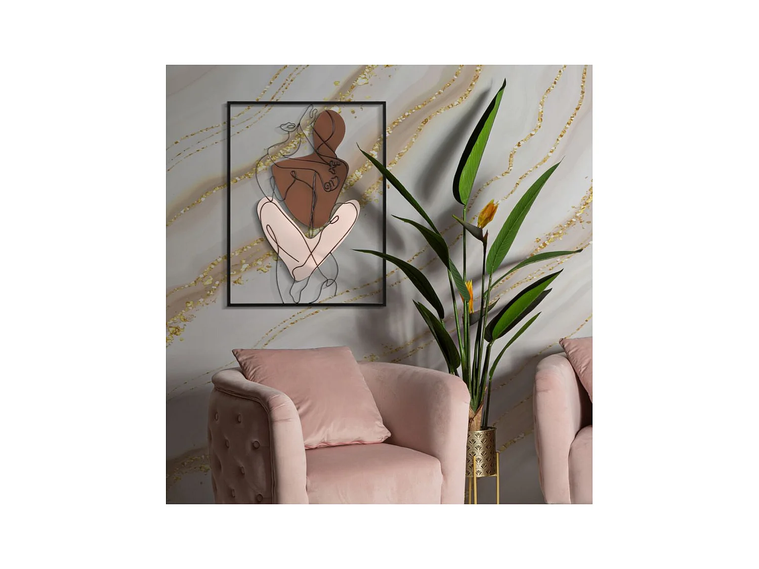 Metalowa Dekoracja 3D Ciała 7, Wielokolorowy, 60x1,3x80 cm, Epikasa