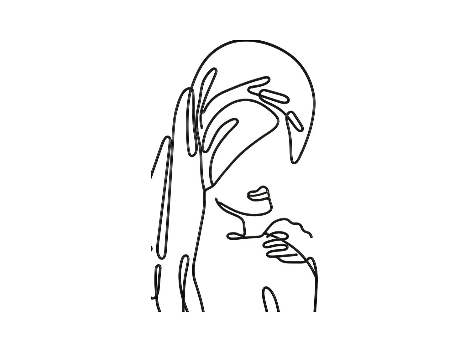 Dekoracja Metalowa Ciała 4, Czarny, 40x1,3x70 cm, Epikasa