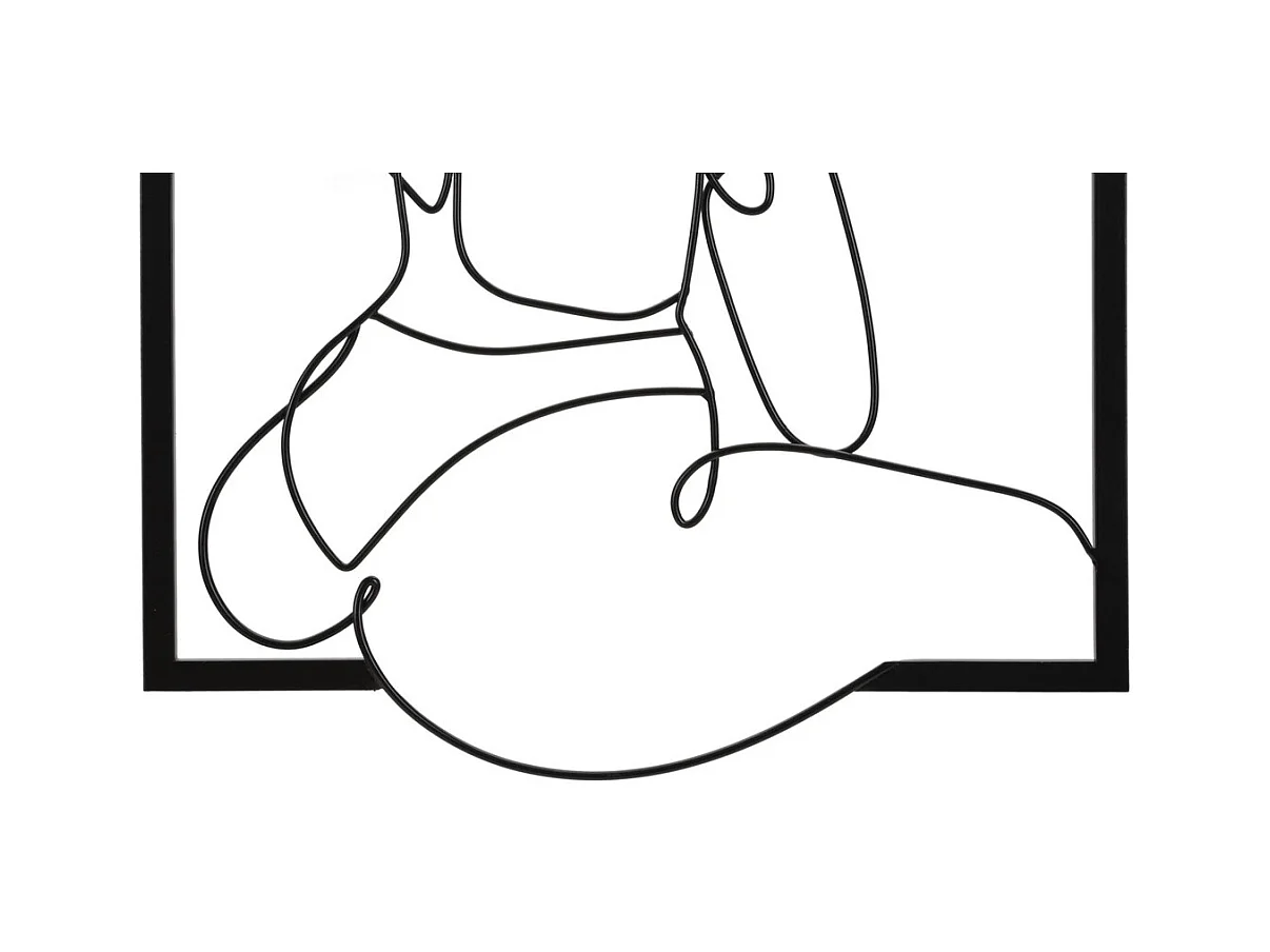 Dekoracja Metalowa Ciała 4, Czarny, 40x1,3x70 cm, Epikasa