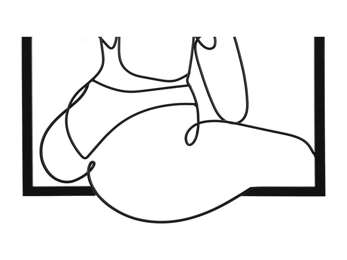 Décoration en Métal Corps 4, Noir, 40x1,3x70 cm, Seven Design