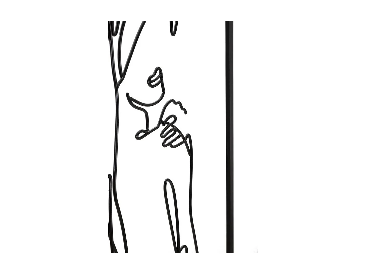 Décoration en Métal Corps 4, Noir, 40x1,3x70 cm, Seven Design