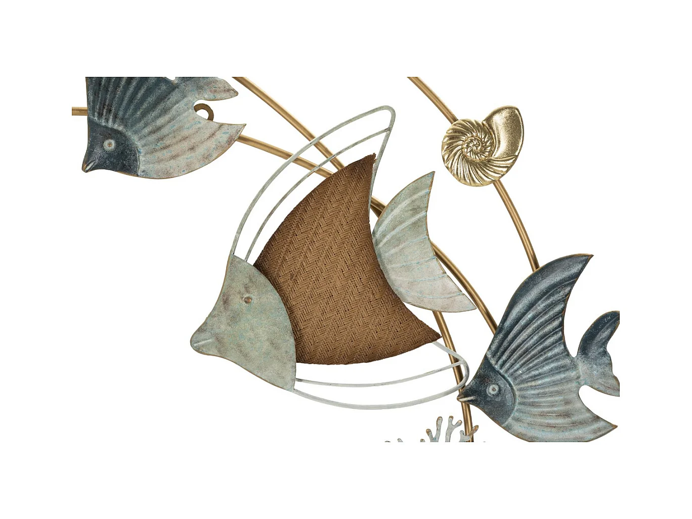 Decorazione in Metallo 3D Pesce 6, Multicolore, 61x5x86 cm, Epikasa