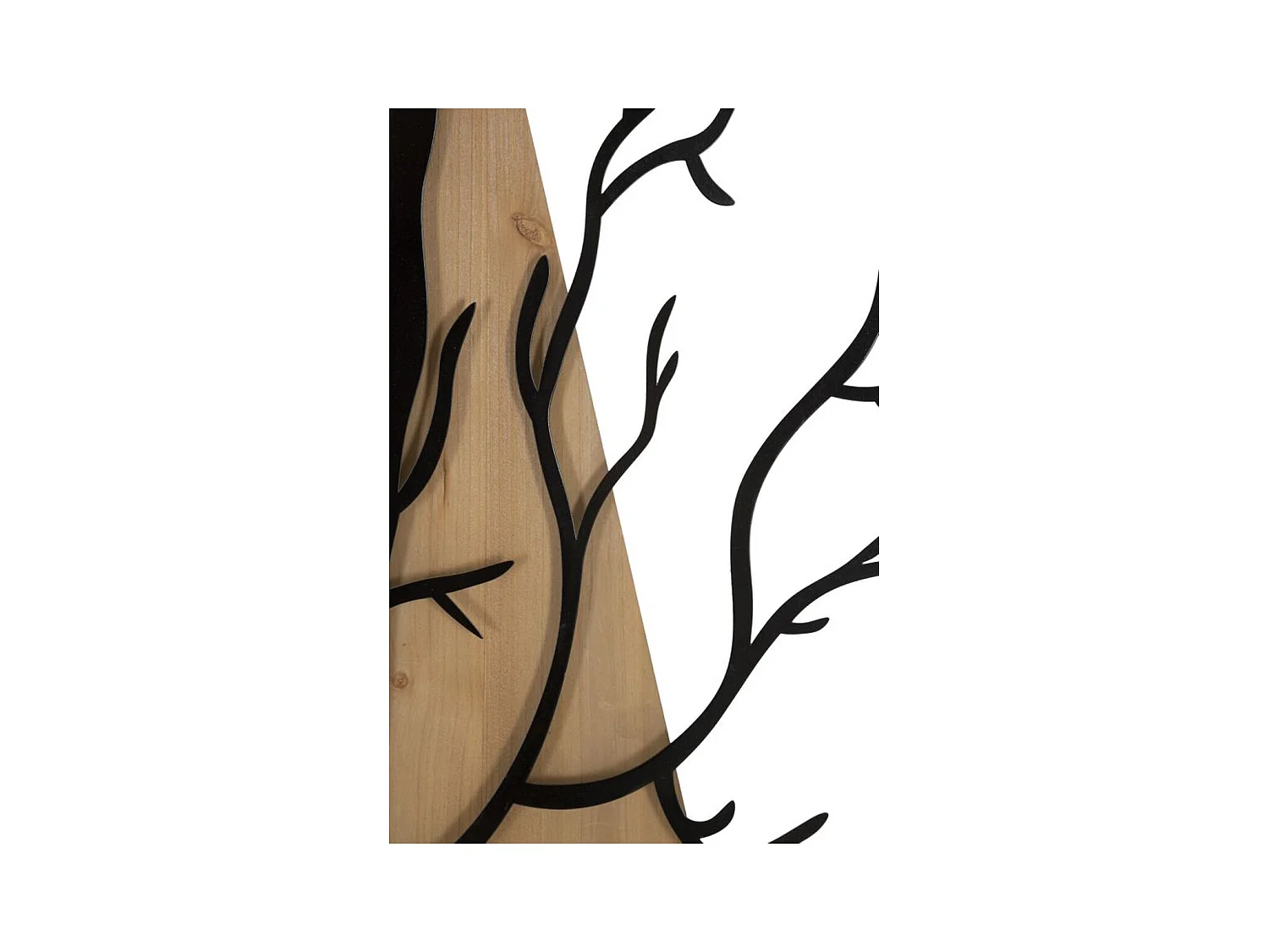 Dekoracja z Metalu i Drewna Drzewo 10, Brązowy, 50x2x200 cm, Epikasa