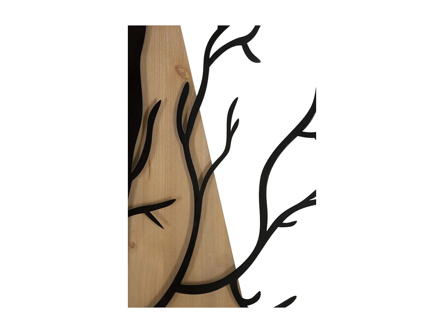 Décoration en Métal et Bois Arbre 10, Marron, 50x2x200 cm, Seven Design