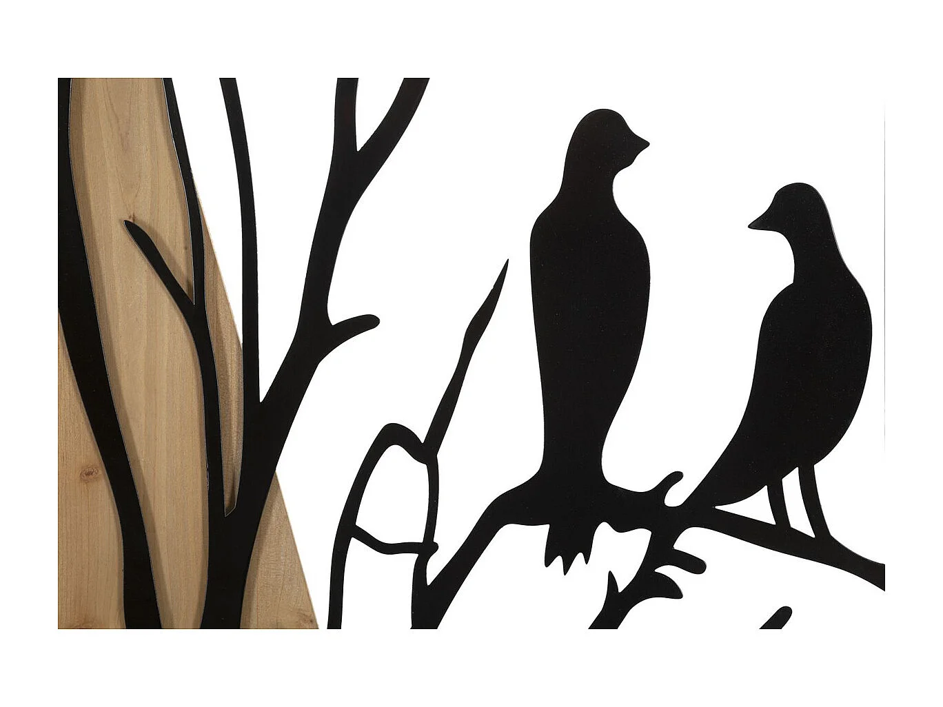 Décoration en Métal et Bois Arbre 10, Marron, 50x2x200 cm, Seven Design