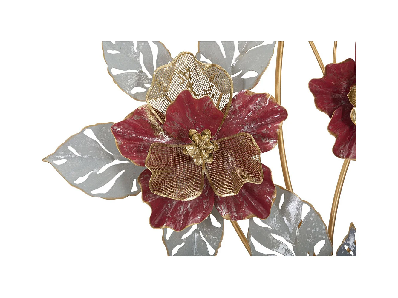 Decoração de Metal 3D Flores 17, Multicolorido, 68,6x7,6x98,4 cm, Epikasa