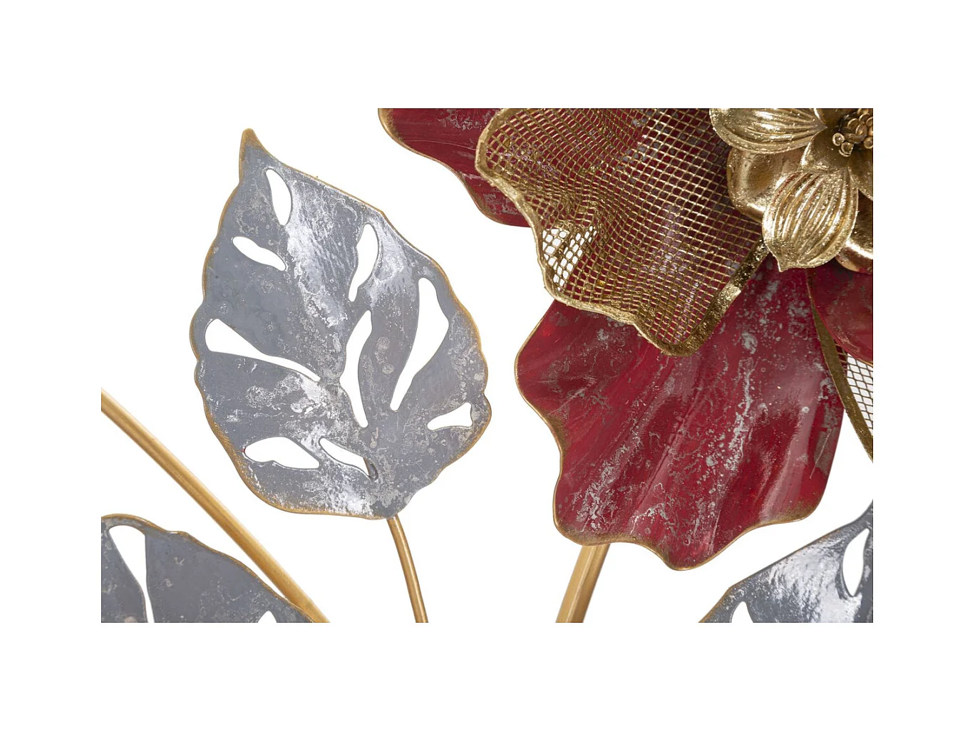 Decoração de Metal 3D Flores 17, Multicolorido, 68,6x7,6x98,4 cm, Epikasa