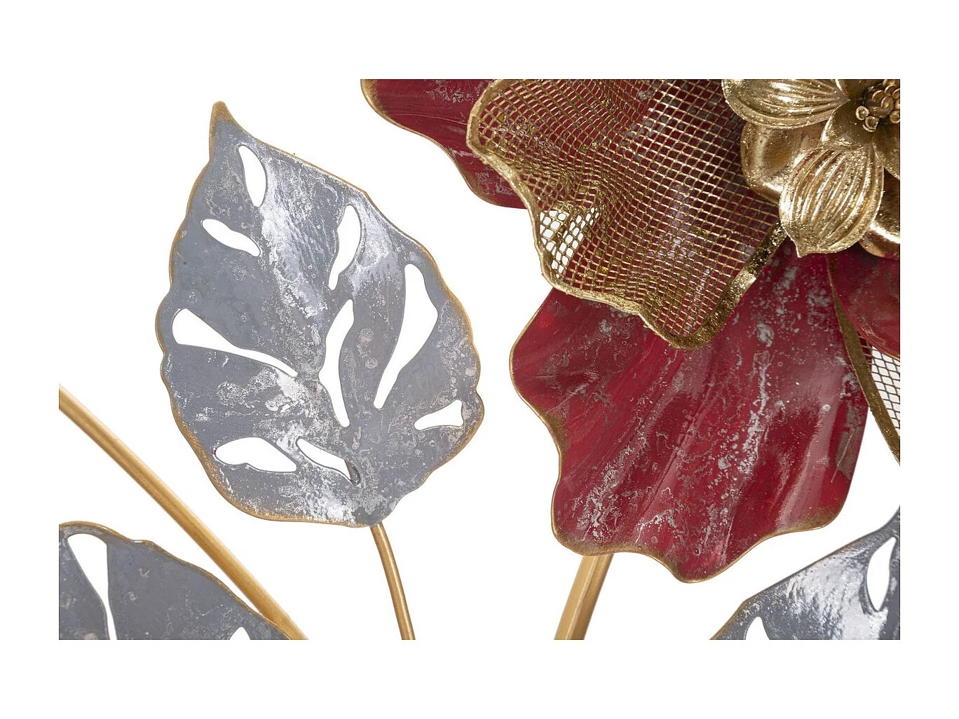 Metalowa Dekoracja 3D Kwiaty 17, Wielokolorowy, 68,6x7,6x98,4 cm, Seven Design