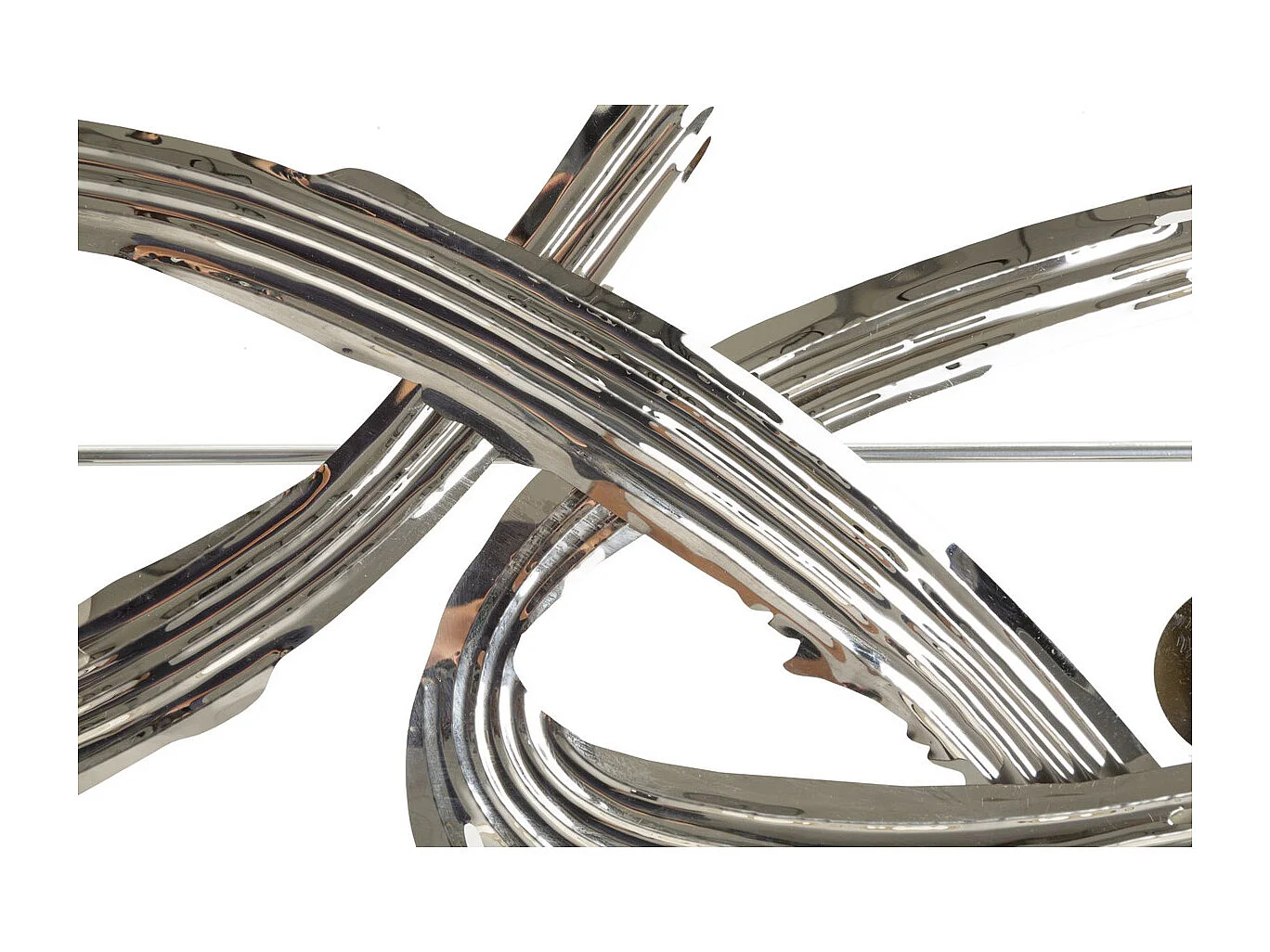 Décoration 3D en Métal Abstrait 1, Argent, 121x5x52 cm, Seven Design