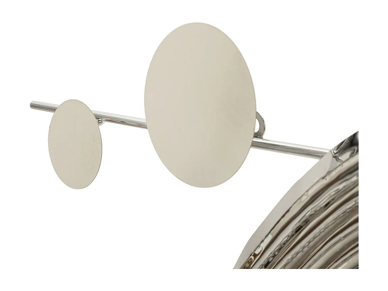 Décoration 3D en Métal Abstrait 1, Argent, 121x5x52 cm, Seven Design