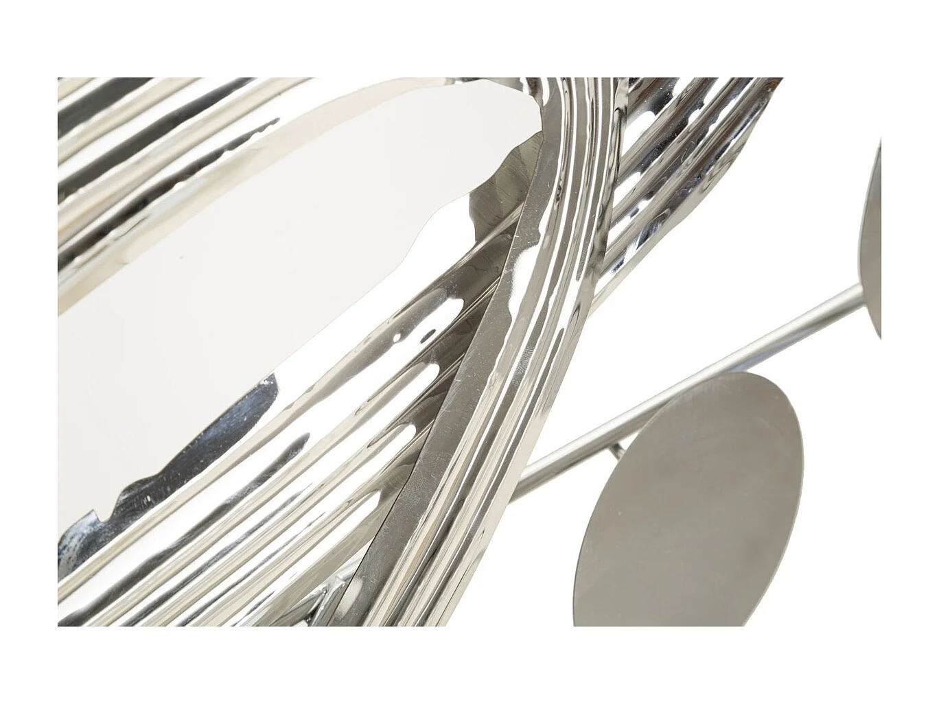 Décoration 3D en Métal Abstrait 1, Argent, 121x5x52 cm, Seven Design