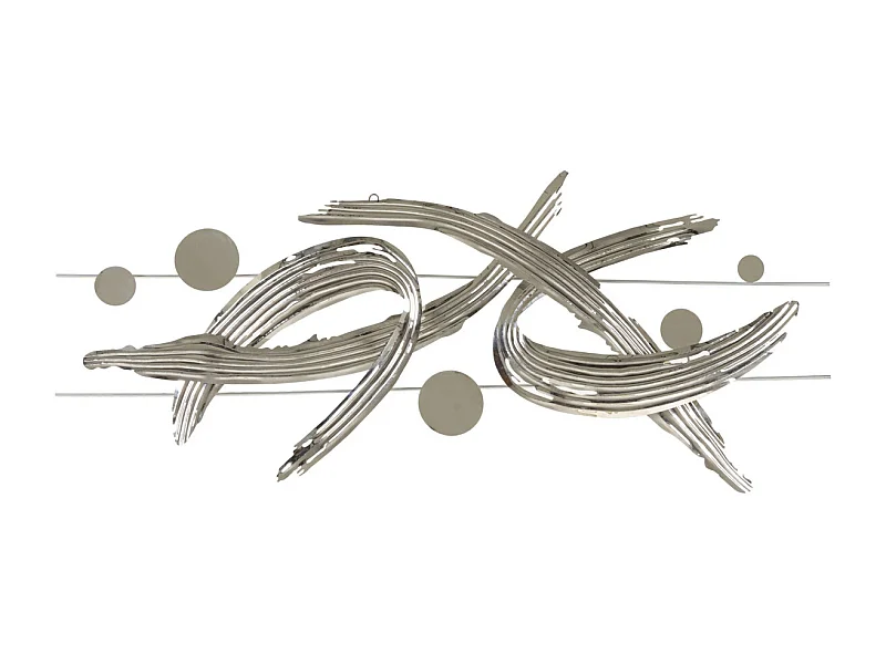 Metalowa Dekoracja 3D Abstrakt 1, Srebrny, 121x5x52 cm, Seven Design