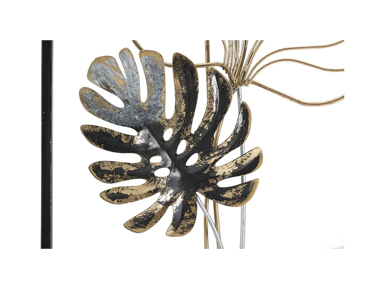 Décoration 3D en Métal Feuille 48, Multicouleur, 28,5x3x74 cm, Seven Design