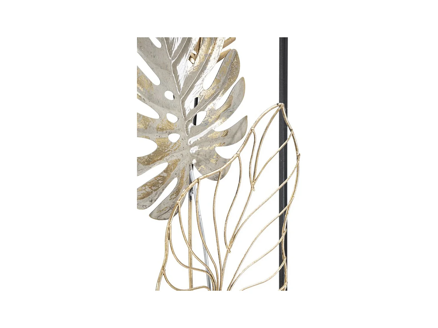 Décoration 3D en Métal Feuille 48, Multicouleur, 28,5x3x74 cm, Seven Design