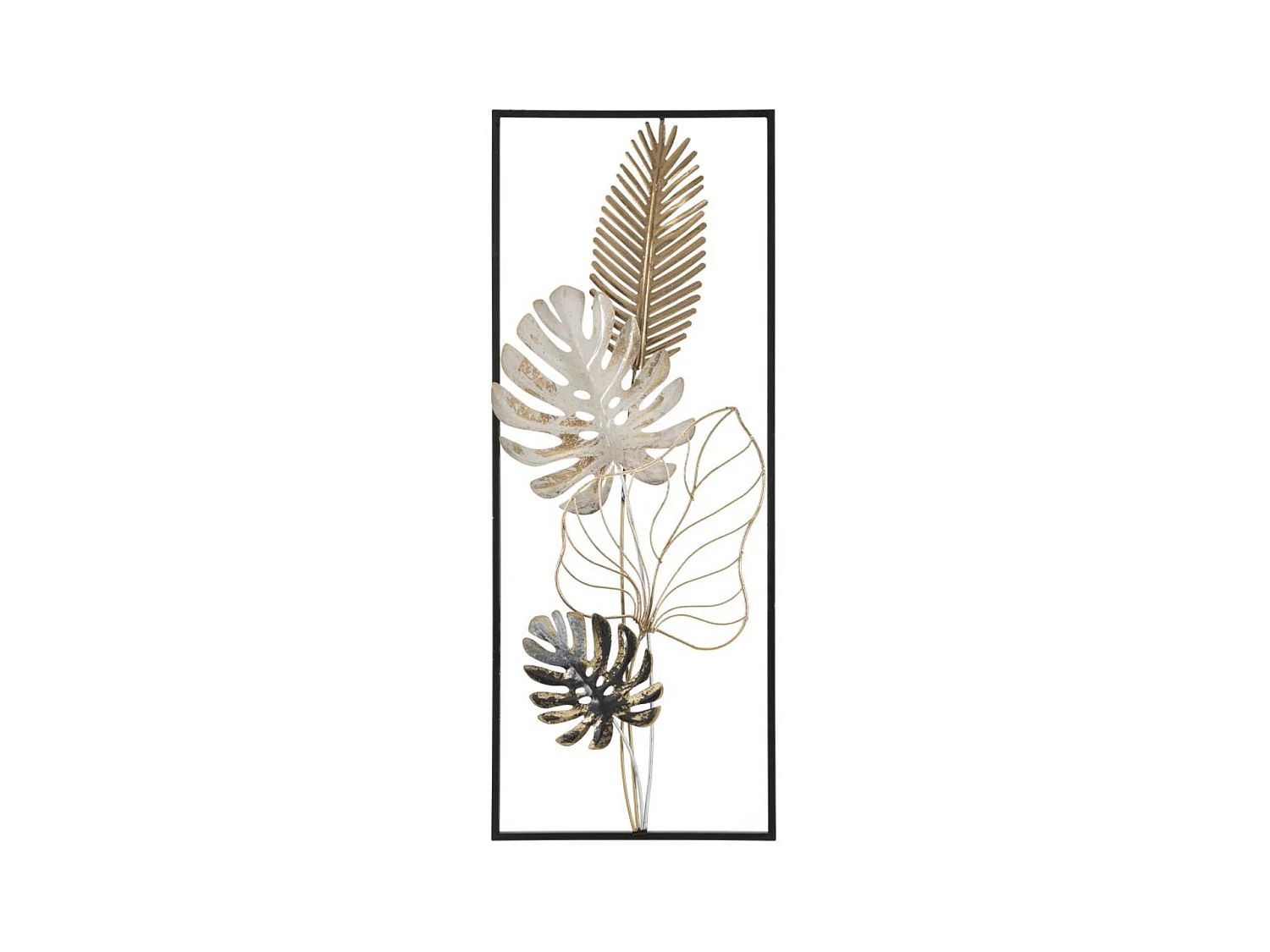 Décoration 3D en Métal Feuille 48, Multicouleur, 28,5x3x74 cm, Epikasa