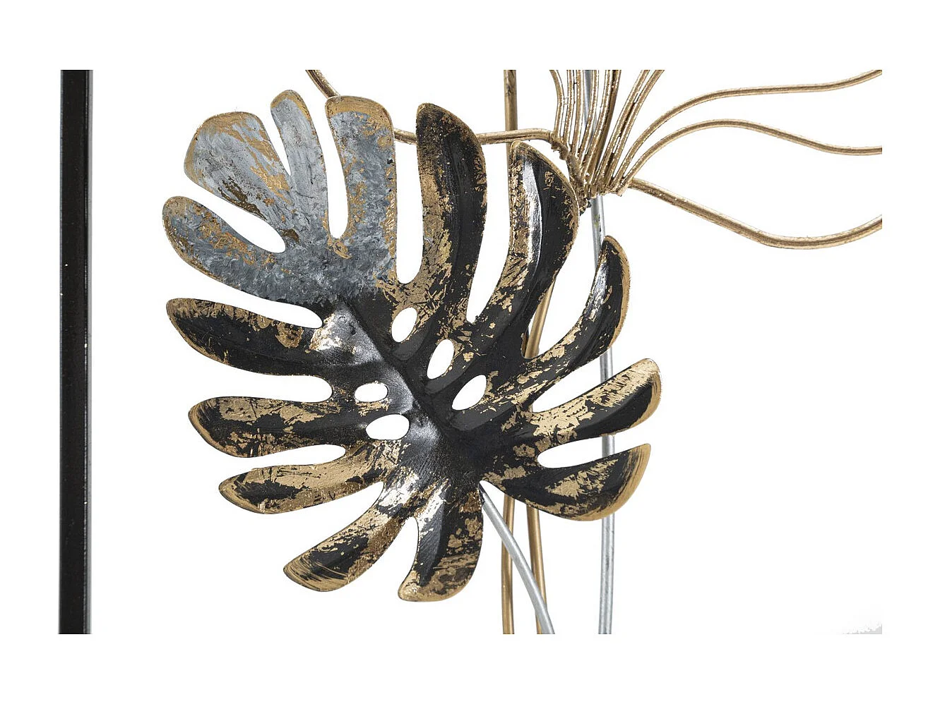 Metalowa Dekoracja 3D Liść 48, Wielokolorowy, 28,5x3x74 cm, Seven Design