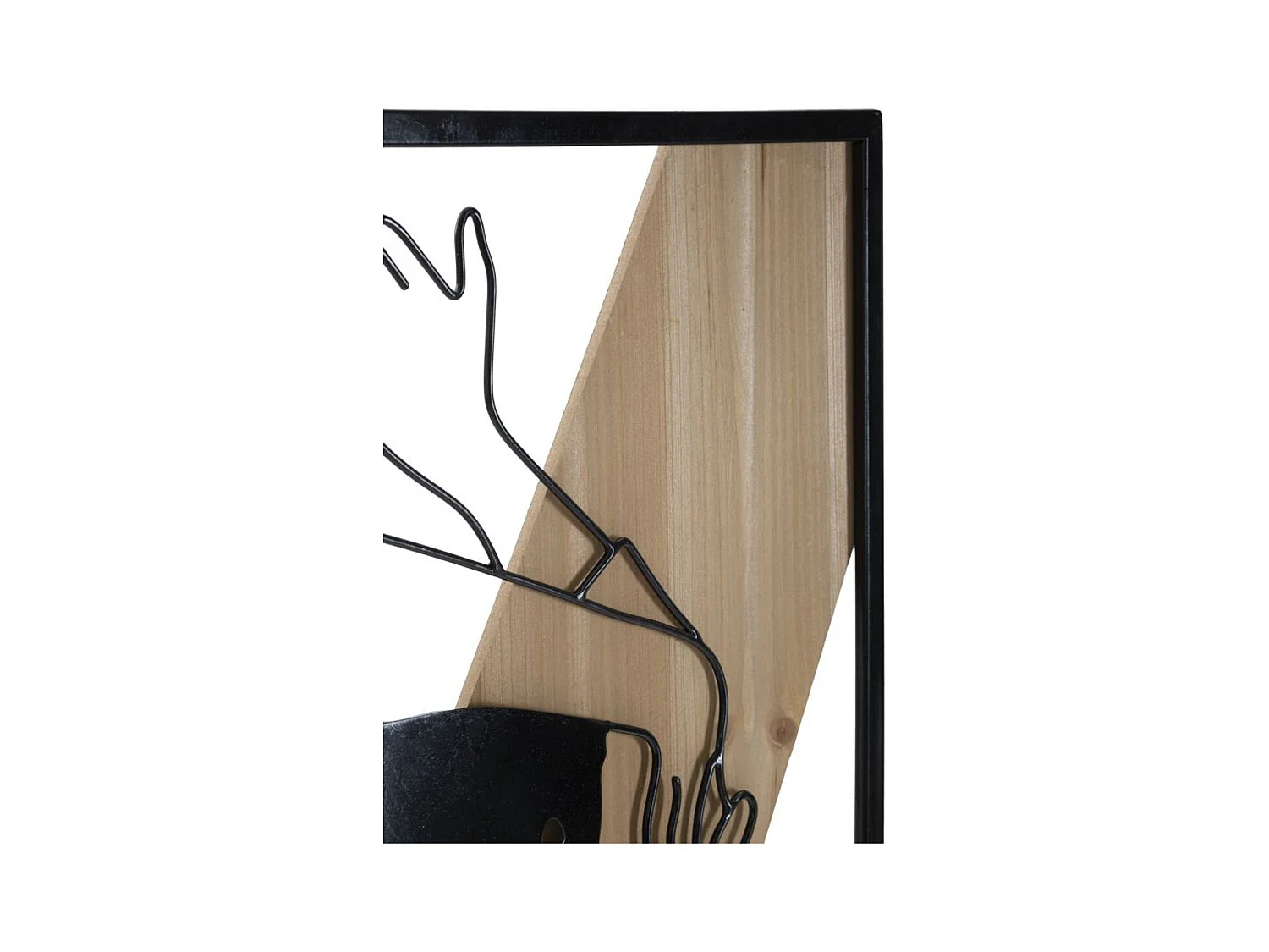 Decoração em Metal e Madeira Corpos 8, Castanho, 50x2x90 cm, Epikasa